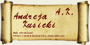 Andreja Kusicki vizit kartica